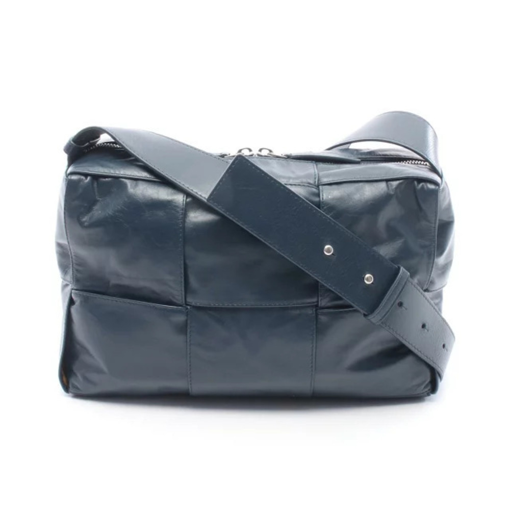 Bottega Veneta Arco Camera Bag Shoulder Leather Navy Blue